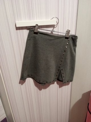 Falda pantalón gris Zara