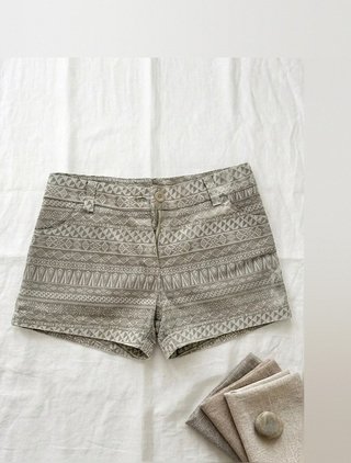 Shorts estampados beige Senza Talla M / 38