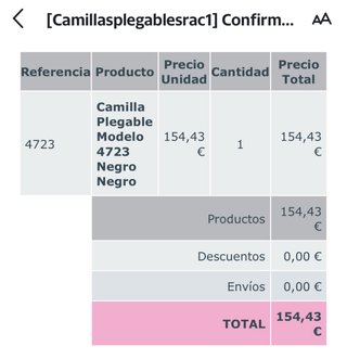 Camilla plegable 4 cuerpos