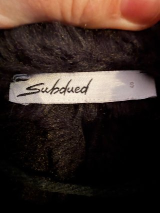 Abrigo Subdued Negro Doble Botonadura Talla S