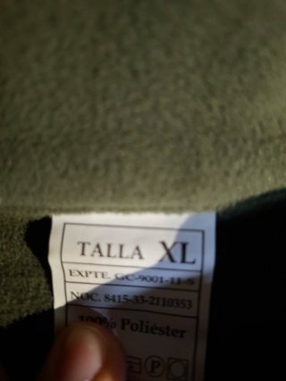 Forro polar militar camuflaje talla XL