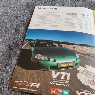 Catálogo Honda CRX Delsol 1992 Original