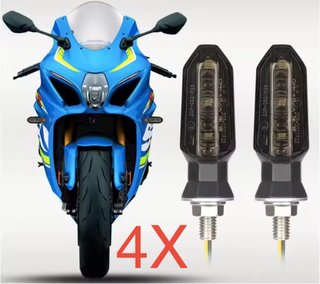 4 Intermitentes LED Moto Homologados (ahumados)