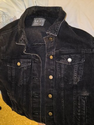 Chaqueta tejana negra mujer Talla 40