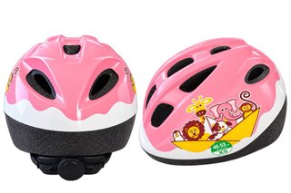Casco bici infantil rosa animales
