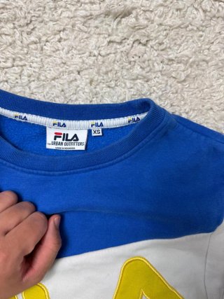 Talla XS Sudadera Fila Vintage Azul y Blanca