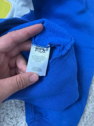 Talla XS Sudadera Fila Vintage Azul y Blanca