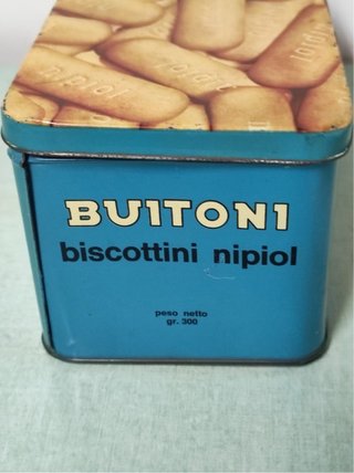 Scatola vintage Buitoni Nipiol