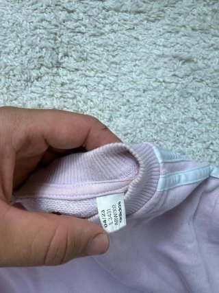 Talla M Sudadera Adidas Rosa Y triple linea blanca
