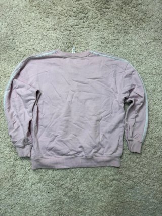 Talla M Sudadera Adidas Rosa Y triple linea blanca