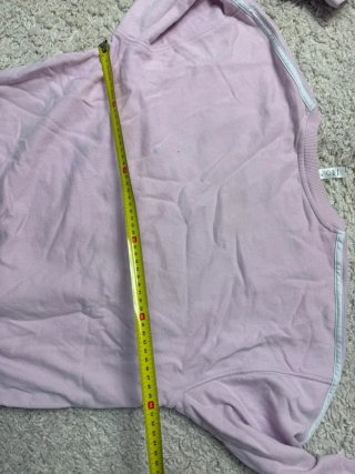Talla M Sudadera Adidas Rosa Y triple linea blanca