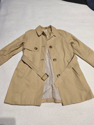 Gabardina Zara Beige Talla 6