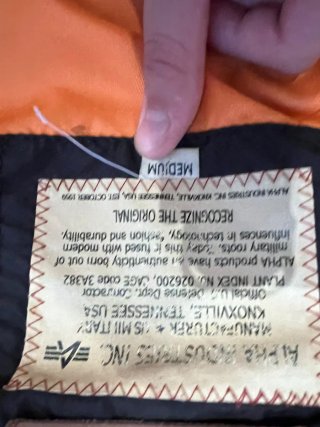 Cazadora Bomber Alpha Industries Negra Talla M