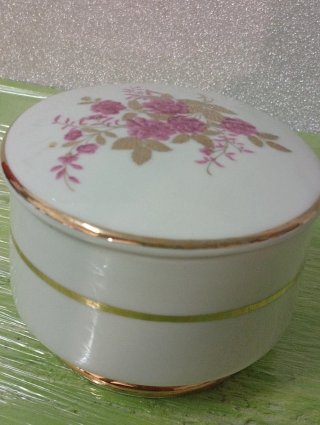 Joyero Vintage Sambo porcelana 7x10cm aprox