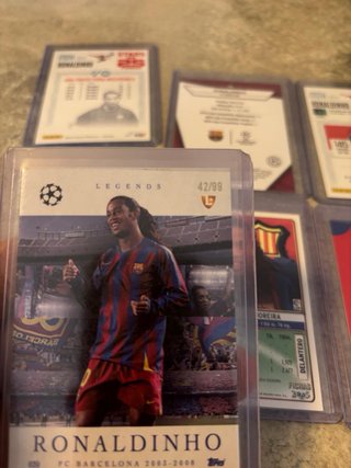 Lote 6 Cartas Fútbol Ronaldinho Panini