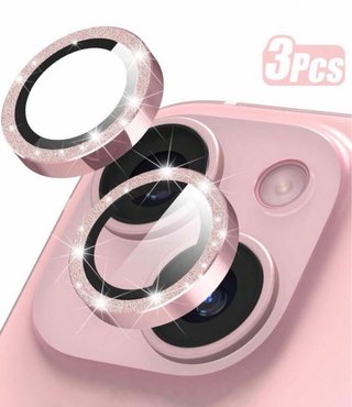 3 Fundas Protectoras Cámara Glitter Rosa