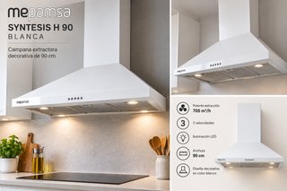 Campana Extractora Mepamsa Syntesis H 90 Blanca