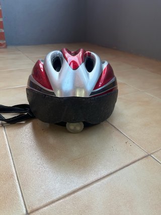 Casco de Ciclismo KED Rojo y Plateado