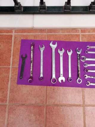 Lote de 141 llaves fijas y combinadas