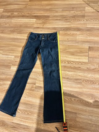 Pantalón Jean Vintage Tiro Bajo Azul oscuro