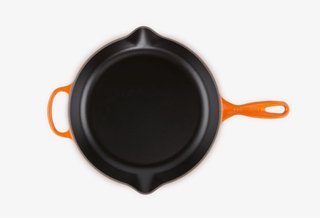 Sartén Hierro Fundido Naranja Negra