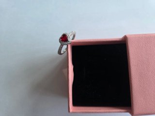 Anillo con corazón, de plata S925