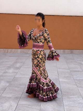Traje de flamenca canastero