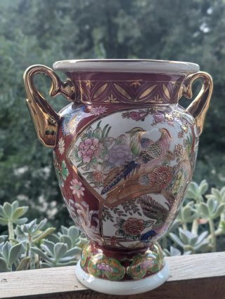 Jarrón porcelana china Cantón 36cm