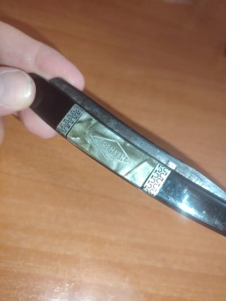 Navaja de afeitar antigua, cre-haan, alemana