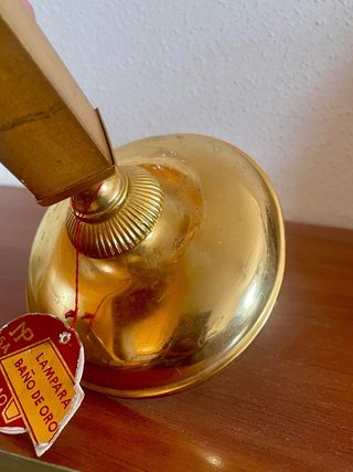 Pie de Lámpara Vintage Dorado