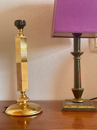 Pie de Lámpara Vintage Dorado
