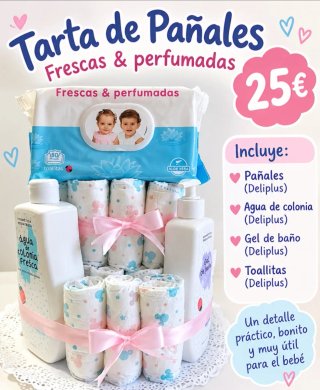 Tarta de pañales Deliplus