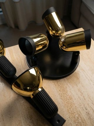 Focos de Techo Fase Dorados y Negros