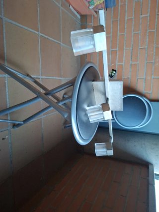 Lámpara de Baño Plata y Transparente