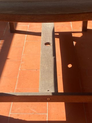Set da giardino in legno di teck con tavolo