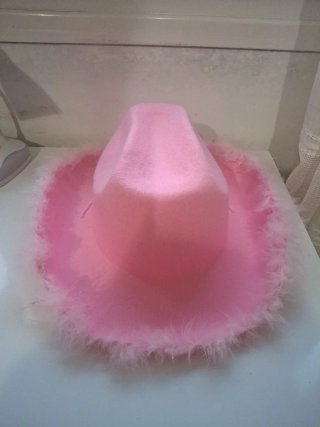 Gorra vaquera rosa con tiara