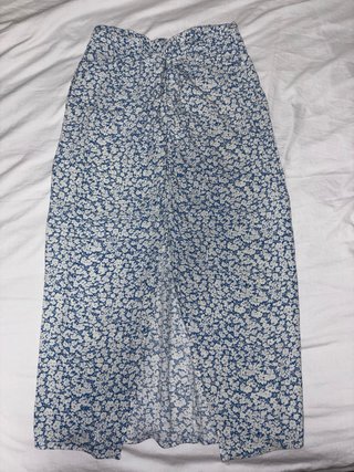 Falda larga floral Mango Talla M