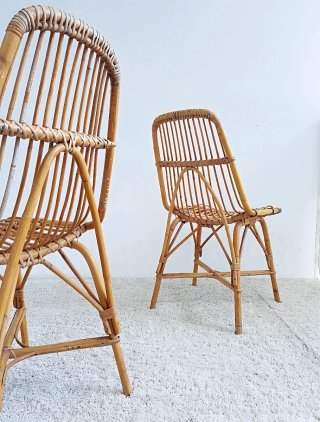 2 sillas de bambú Mid Century | Francia 60s