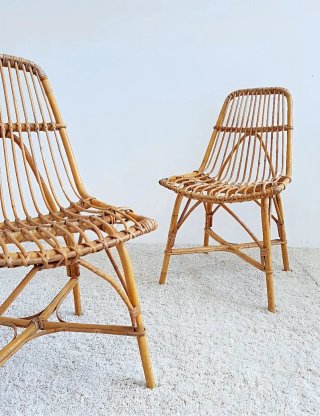 2 sillas de bambú Mid Century | Francia 60s
