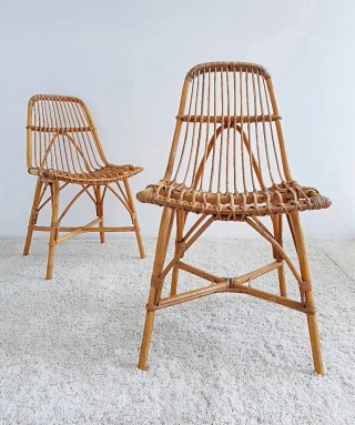 2 sillas de bambú Mid Century | Francia 60s