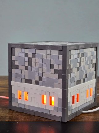 Candeeiro Minecraft Fornalha