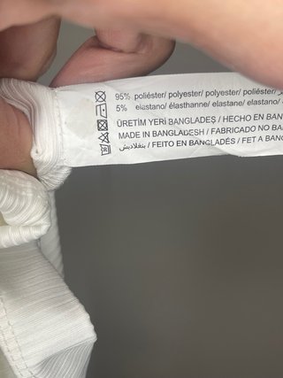 Top canalé blanco manga larga Lefties