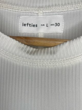 Top canalé blanco manga larga Lefties