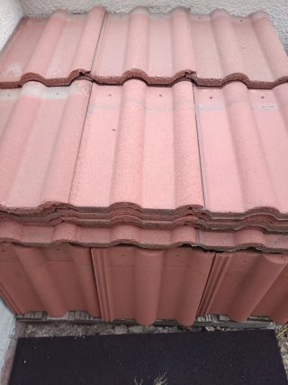 Tejas Planas de Hormigón roja