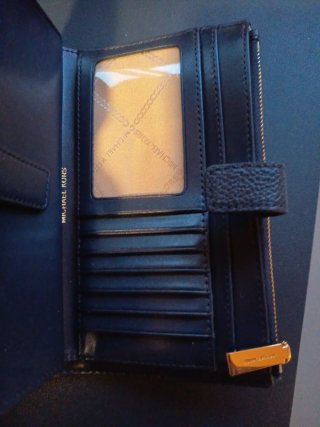 Cartera Monedero Michael Kors Piel Azul