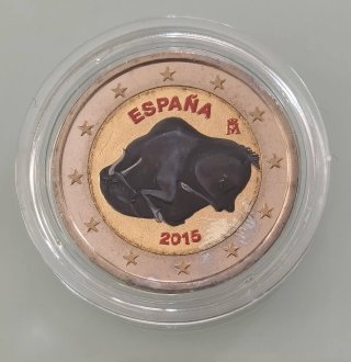 Pack 3 Monedas coloreadas 2 Euros España