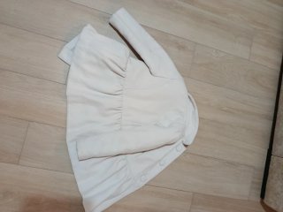 Abrigo de paño Mayoral blanco talla 8.