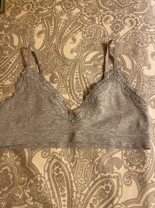 Reggiseno sportivo H&M grigio con pizzo