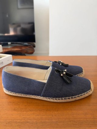 Alpargatas Azules con Borlas Christian Louboutin