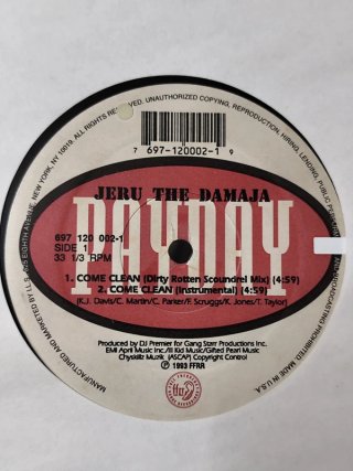 Vinilo Rap Jeru The Damaja - Come Clean 12" 1993